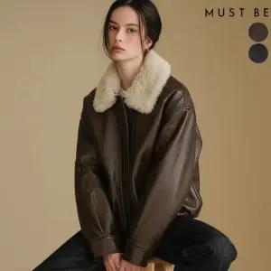 [머스트비] 여성 퍼카라 레더 자켓