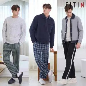 [초특가39,900원[[피트인] 남성 포근 기모 스트레치  파자마 팬츠 3종