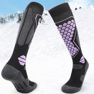 GTUBIKE 1 쌍 겨울 열 방지 흡습 미끄럼 스노우 높이 따뜻한 무릎 두꺼운 스키 보드 양말