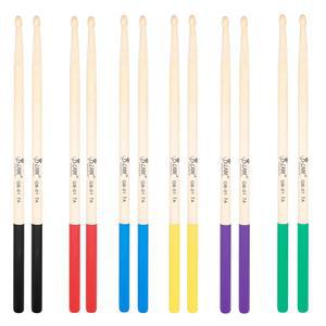 GB-01 5A 7A 메이플 드럼 스틱 전문 메이플 미끄럼 방지 드럼 스틱 고무 손잡이 다채로운 드럼 스틱 타악기 액세서리