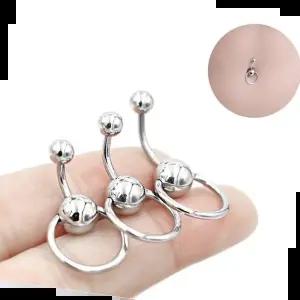 인스타패션 식스미 벨리 버튼 배꼽 피어싱 6mm 10mm