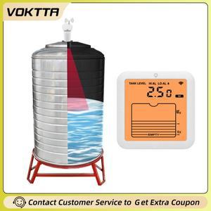 디지털 물 탱크 수위 게이지 IP65 경보와 초음파 액체 레벨 모니터