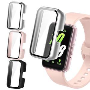 삼성 갤럭시 핏 3 강화 유리 풀 커버리지 범퍼 보호 커버에 대한 화면 케이스 핏3