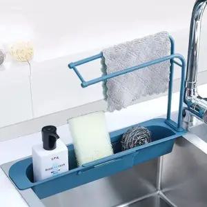 싱크대 선반 길이조절 행주건조 수세미거치 싱크선반/슬라이드/주방세제/싱크대정리/주방/부엌/간이/다용도