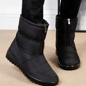 여성 스노우 부츠 겨울 패딩 방한화 여성 방수 부츠 여자 미들