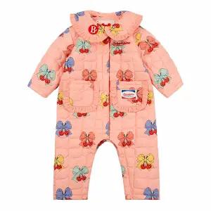 [롯데백화점]베베드피노 올 오버 리본 체리 베이비 퀼팅 오버롤_BP44OV239