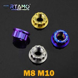 RTAMO Gr5 티타늄 너트 M8 M10 레버 충격 스프로킷 이중 육각 12포인트