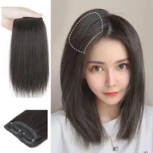 여성 정수리 인모 부분 가발 20cm 1P 볼륨 빗살핀