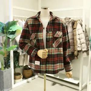 [대구백화점] [오픈클로젯]기모플랩포켓체크셔츠블라우스(RT261BL100)