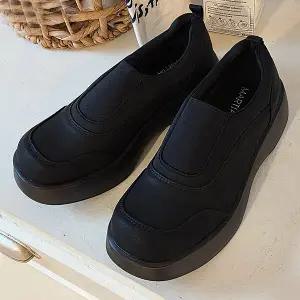 더힐슈즈 밴드 키높이 여성여자 로퍼 운동화 슬립온 스니커즈 7cm sjaw-douner