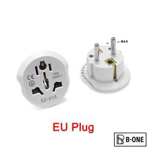 여행용 어댑터 컨버터 2 원형 소켓 하이 퀄리티, 범용 EU 플러그 AU US UK CN to KR 벽 4.8mm, 16A, 250V