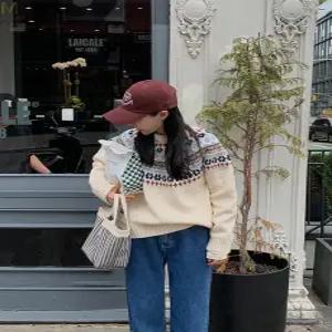 알프스 노르딕 라운드넥 니트 (one color)