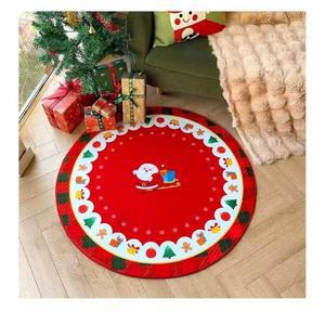 겨울러그 원형 크리스마스 원룸 대형 가리개 크리스마스트리러그 식탁밑 입체형 극세사