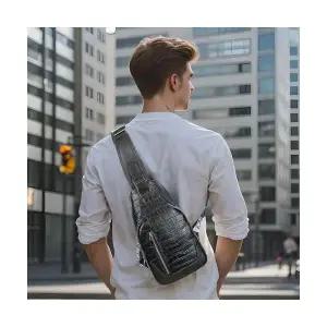 엘럽 남자 숄더백 리얼 대용량 크로스백 세터 캐주얼 소가죽 가죽 가방 박템5