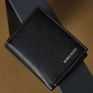 중지갑 슬림 스티치 학생 카드 지갑 반지갑 블랙