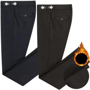 중년 남성 기모 정장바지 겨울 모직 스판 히든밴딩 양복 신사 기지 남자 기모바지 빅사이즈 30~40