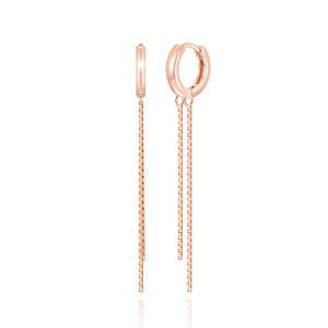 14K 심플링 원터치 드롭 귀걸이