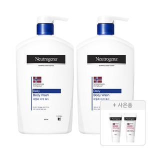 뉴트로지나 데일리 바디 워시 950ml, 2개+증정(인텐스 리페어 시카 에멀젼 15ml, 2개)