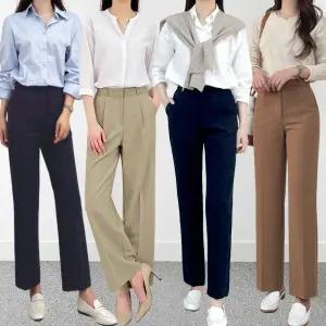 빅사이즈 슬랙스/밴딩팬츠/S~3XL/숏/기본/롱기장 여성의류/와이드/일자/부츠컷 오피스룩