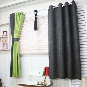 린넨암막커튼 노블 블랙-180X232 1장/방풍방한커텐