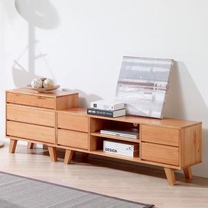 [채우리] 잎새 소나무 거실장+협탁 1800