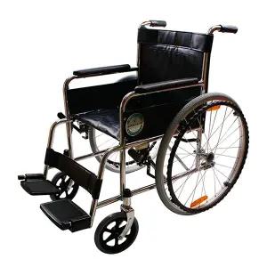 [DS] 스틸일반형 휠체어 DSM-S24 통타이어 (PU형) - 링겔꽂이 장착