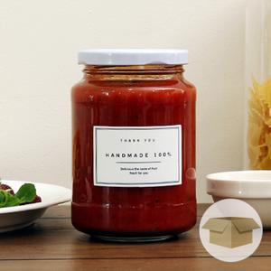 각원형490 490g 1박스 24병 잼병 수제청 과일청 유리 용기