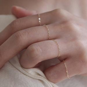 [멕코이]14k gold chain ring