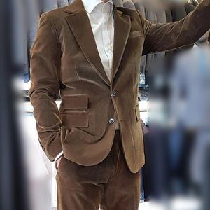 젠틀안트 카키브라운 골덴 스판 싱글 수트 GR-S179