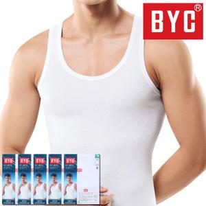 BYC 남성 조끼 민소매 나시 순면 런닝 5매 (90-110)