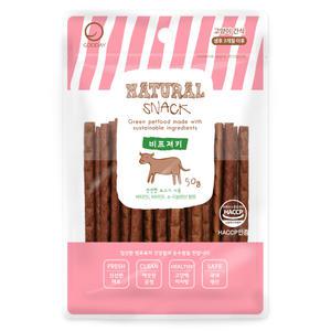 네츄럴스낵 고양이간식 비프져키 50g