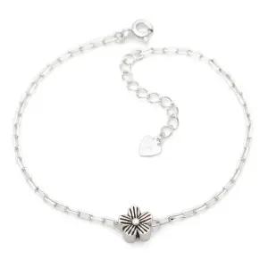 925 실버 플라워 펜던트 체인 데일리 은 팔찌