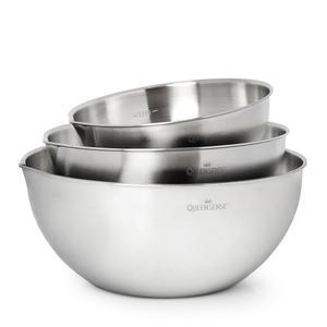 퀸센스 스텐믹싱볼 3종세트 / 스텐볼 깊은형 내부눈금 물코 믹싱볼세트