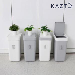 원터치 프리미엄 사각 휴지통 10L 2개