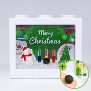 눈사람 겨울장식 마리모키우기 세트 마리모 블럭어항