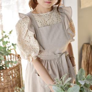 벨라이프 주방 인테리어 앞치마 테이블보 방수 레이스 면 식탁보 오븐장갑