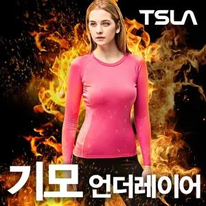 테슬라 여성 언더레이어 기모 라운드 긴팔 TM-XUD34