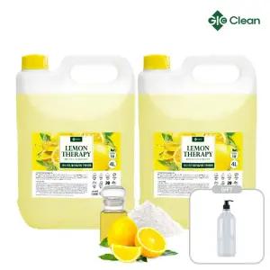 지오클린 레몬테라피 주방세제 4L+4L(총8L) + 펌프공병 / 안전한 EWG 그린등급