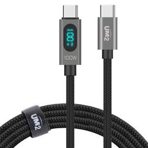 100W LED 디스플레이 CtoC타입 PD 고속충전 케이블 UMCA-100WLED Z플립3 S22
