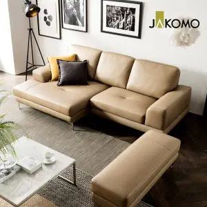 [자코모]모드 3.5인 카우치형 천연면피 소가죽소파+벤치