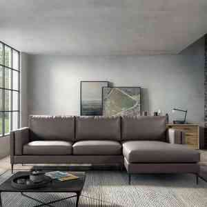 [동서가구] 케플라 4인용 가죽 카우치 소파 DF921699