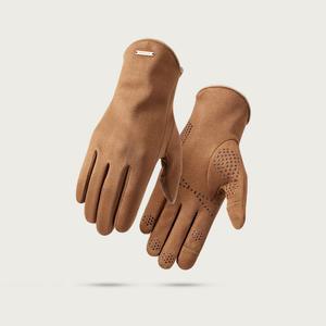 스웨이드 손가락 노출형 남성 겨울 기모 장갑 터치가능