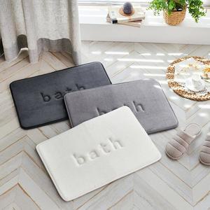 [한빛카페트]폭신폭신 BATH 메모리폼 자수 욕실 발매트 40x60cm