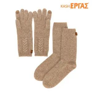 [정상가 99,000원] 캐시미어 100 장갑,양말세트 (장갑1,양말1)