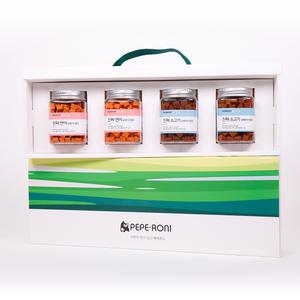 Gift box 페페로니 진짜 오메가3 연어 2개+소고기 2개 세트