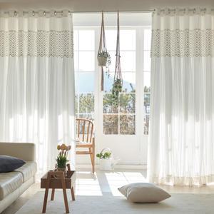 리에나 레이스 분리형 이중 거실 암막커튼