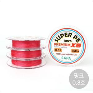 [SAPA]싸파 프리미엄 8합 핑크 0.8호 150m 우럭 참돔 배스[31948030]