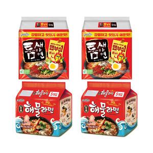 팔도 틈새라면, 115g, 10개 + 일품해물라면, 120g, 10개