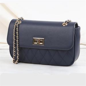 [라일리] Rly 네이비- 금장 장식 여성백 천연 가죽 핸드백 회사