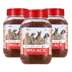도그랑 에이스 ACE PET 2kg x 3통 6kg 고급성견용 강아지 사료